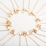 Letter Gold Initial Necklace