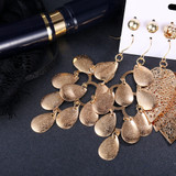 Bohemia Leaves Tassel Drop Earrings For Women