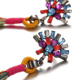 3 Color Boho Crystal Long Tassel Drop Earrings For Women