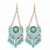 Green Drop Crystal Dangle Women's Earring