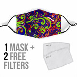Curly Whirly  PM2.5 Activated Carbon Filter Face Mask