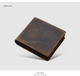 Genuine Leather Men's Wallet With Coin Zipper