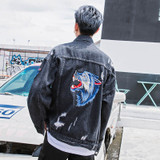 Wolf Embroidery Quality Denim Jacket