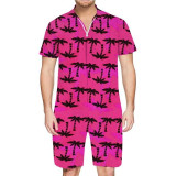 Tropical Print Men Romper