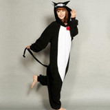 Black Cat Adult Onesie Pajamas