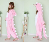 Pink Dinosaur Adult Onesie Pajamas