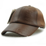 Leather snapback hat