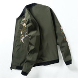 Floral Embroidery Bomber Jacket