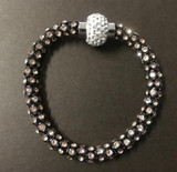 Silver Charm Crystal Bracelet