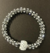 Silver Charm Crystal Bracelet