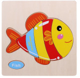 Wooden 3D Puzzle Jigsaw Wooden Toys For Children Cartoon Animal Puzzles Intelligence Kids Children Educational Toy