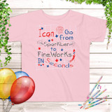 Sparkler To Fireworks Toddler Short Sleeve Tee