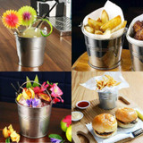 Small Metal Buckets With Handles, Set of 6