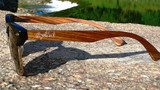 Real Walnut Wood Club Style Sunglasses, Polarized, Handcrafted