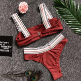 Beautiful Women Sexy Solid Bikini Set Push-Up