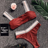 Beautiful Women Sexy Solid Bikini Set Push-Up