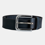 Finelaer Mens Genuine Leather Blue Belt With Buckle Finelaer Mens Genuine Leather Blue Belt With Buckle