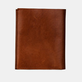 Men Brown Leather Compact Billfold RFID Wallet | Finelaer