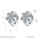 18K White Gold Plated Snow Flake Swarovski Huggie Earrings 18K White Gold Plated Snow Flake Swarovski Huggie Earrings
