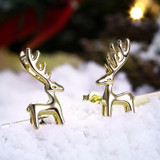 Santa's Reindeers Stud Earrings
