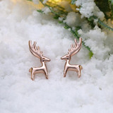 Santa's Reindeers Stud Earrings