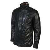 Men's Tiberius Premium Lambskin Leather Coat with Fur