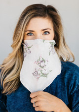 Boho Bandana Face Mask Ivory