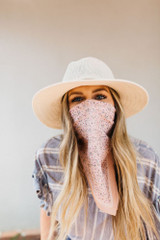 Boho Bandana Face Mask Rose