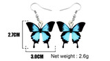 Acrylic Ulysses Butterfly Earrings Big Dangle Drop