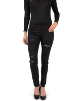 Black Ripped High Waisted Skinny Jeans