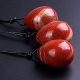 Large Drilled Red Jasper Yoni Egg
