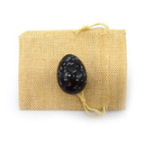 Medium Undrilled Snowflake Obsidian Yoni Egg