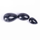 Elegant Black Jade Yoni Egg Set, 3 Pieces