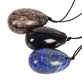 Mixed Drilled Yoni Egg Set, 3 Pieces with Strings