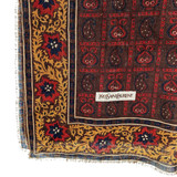 YSL Vintage Wool Scarf Brown