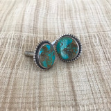 Silver Turqoise Cuff Links