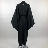 Black Silk Vintage Japanese Kimono