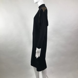 70's Neiman Marcus Wool and Leather Trim Caftan