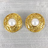 Erwin Pearl Gold + Faux Pearl Earrings