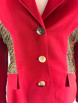 Lolita Lempicka Paris Red Skirt Suit