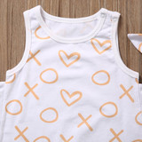 Cute Sleeveless Onesies with Bow Jumpsuit for Baby Girls