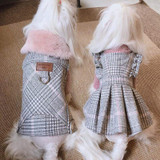 Luxury Checkered Couple Clothes  Dog Dresses