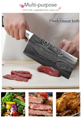 Stainless Steel Utility Santoku Cleaver Chef Knife Set Stainless Steel Utility Santoku Cleaver Chef Knife Set