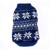 Winter Dog Sweater Warm Turtleneck Solid Plaid Sweaters