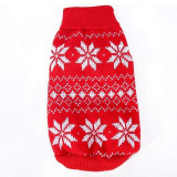 Winter Dog Sweater Warm Turtleneck Solid Plaid Sweaters