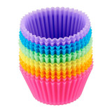 12pcs/Set Silicone Cake Round Shaped Muffin Cupcake Baking Molds