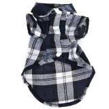 Dogs Spring & Summer Cotton Plaid Shirt