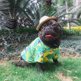 New Dog Hawaii Style Clothes Flower Shirt