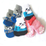 Indoor Dogs Soft Cotton Anti-Slip Knit Weave Warm Sock
