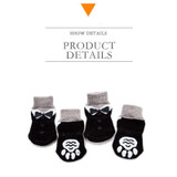 4Pcs Warm Puppy Dog Shoes Soft Acrylic Pet Knits Socks
